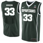Men Johnny Green Michigan State Spartans #33 Nike NCAA 2019-20 Green Authentic College Stitched Basketball Jersey MP50F11XV